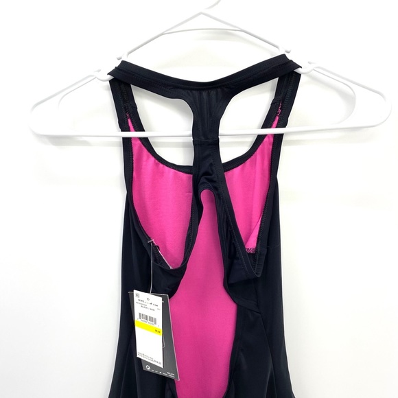 Nike Essential Racerback ‘Black’ One Piece Swimsuit Girls Size Medium - Picture 4 of 4